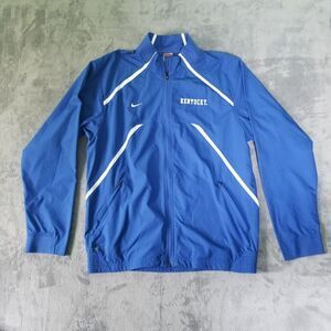 Kentucky Wildcats Windbreaker Jacket Mens Size S Blue White Nike Fit Storm